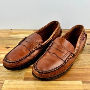 Sebago Leather Loafers Penny Boat Shoes Classic Comfort Brown Mens‎ Size 10